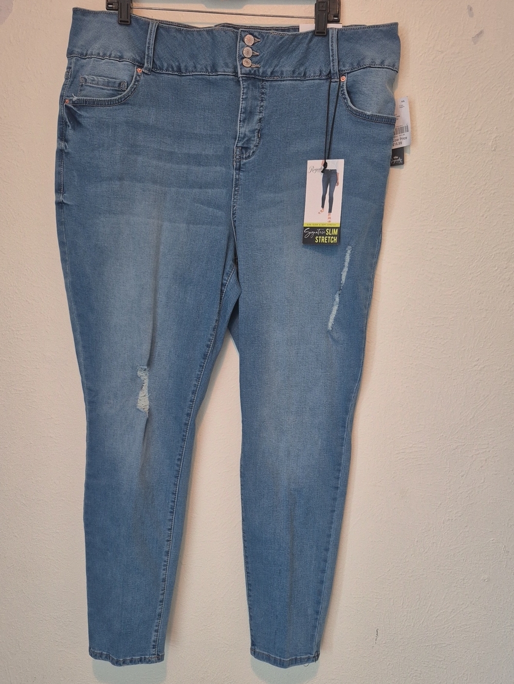 Royalty For Me Light Blue Skinny Jeans with Subtle Distress